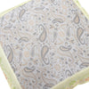 16x16" Banarasi Cushion Cover Indian Woven Brocade Silk Paisley Off White Gift