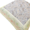 16x16" Banarasi Cushion Cover Indian Woven Brocade Silk Paisley Off White Gift