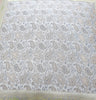 16x16" Banarasi Cushion Cover Woven Zari Brocade Silk Paisley Gray Indian Gift
