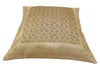 16x16" Banarasi Cushion Covers Beige Indian Woven Zari Brocade Silk Paisley Gift