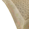 16x16" Banarasi Cushion Covers Beige Indian Woven Zari Brocade Silk Paisley Gift