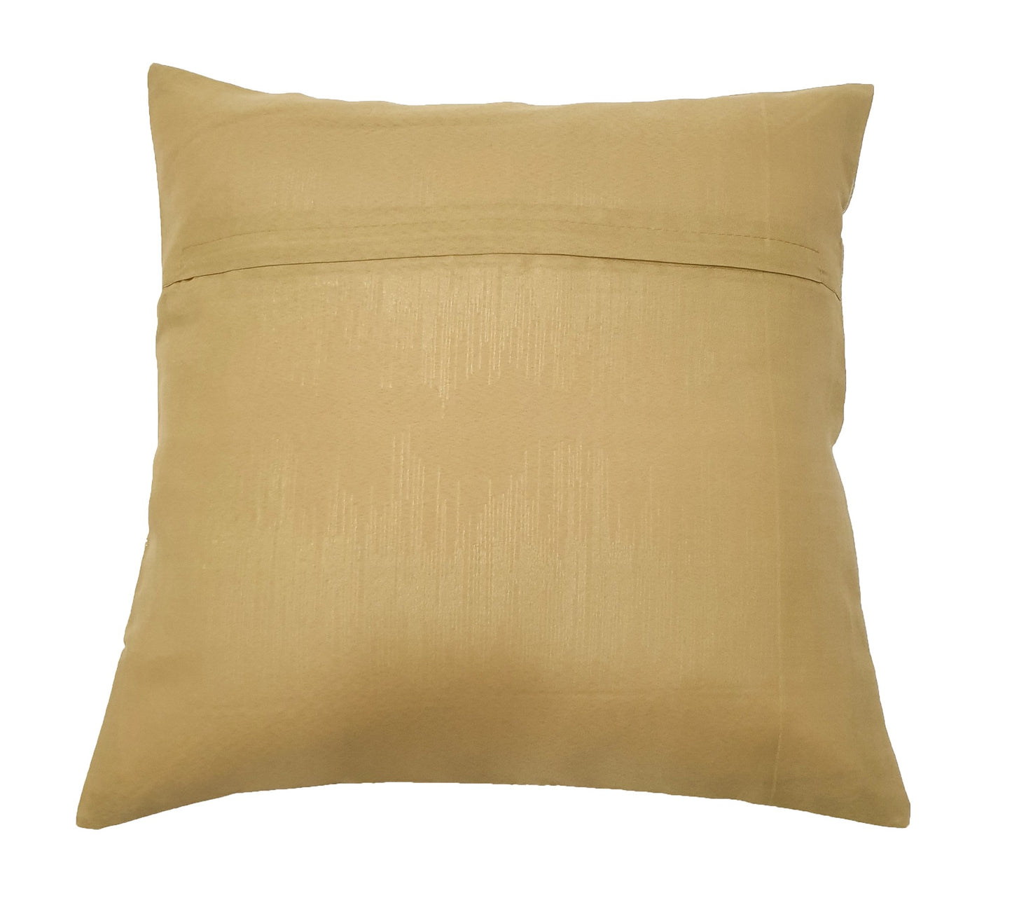 16x16" Banarasi Cushion Covers Beige Indian Woven Zari Brocade Silk Paisley Gift