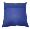 16x16" Banarasi Cushion Cover Indian Woven Brocade Silk Paisley Dark Blue Gift