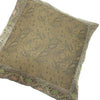16x16" Banarasi Cushion Cover Indian Woven Zari Brocade Silk Paisley Decor Gift