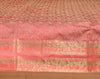 Traditional Banarasi Diwan Set Dark Peach Silk with Zari Brocade Cushion Bolster