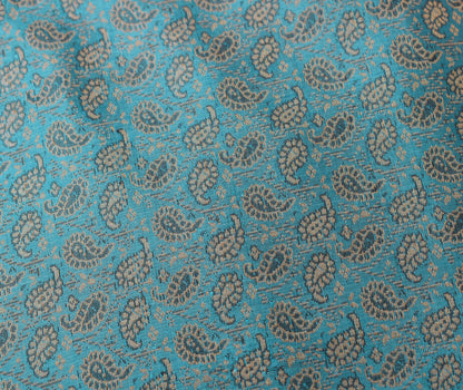 Turquoise Blue Banarasi Diwan Set – Silk Zari Brocade Cushion & Bolster Covers