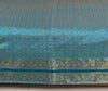 Turquoise Blue Banarasi Diwan Set – Silk Zari Brocade Cushion & Bolster Covers
