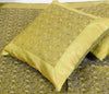 Elegant Green Banarasi Diwan Set Silk Woven Zari Brocade Cushion & Bolster Cover