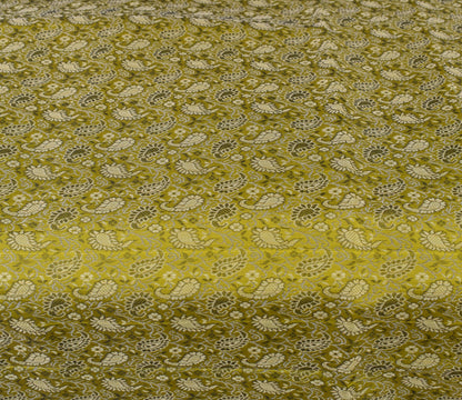 Elegant Green Banarasi Diwan Set Silk Woven Zari Brocade Cushion & Bolster Cover