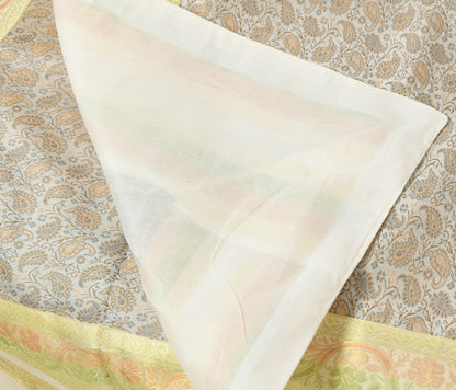 Banarasi Light Gray Diwan Set Cushion & Bolster Cover Silk & Woven Zari Brocade