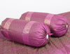 Purple Banarasi Diwan Set – Rich Silk Woven Zari Brocade Cushion & Bolster Cover