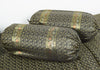 Black Banarasi Diwan Set – Rich Silk Woven Zari Brocade Cushion & Bolster Cover