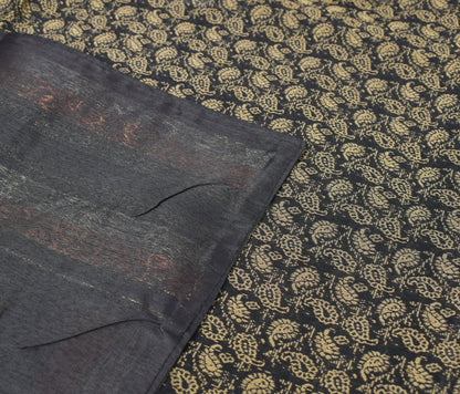 Black Banarasi Diwan Set – Rich Silk Woven Zari Brocade Cushion & Bolster Cover