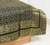 Black Banarasi Diwan Set – Rich Silk Woven Zari Brocade Cushion & Bolster Cover