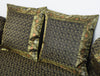 Black Banarasi Diwan Set – Rich Silk Woven Zari Brocade Cushion & Bolster Cover