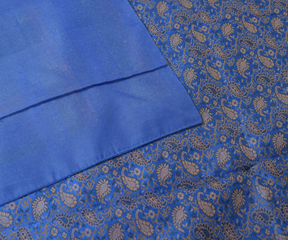 Ethnic Blue Banarasi Diwan Set – Featuring Silk Fabric & Intricate Zari Brocade