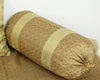 Rich Brown Banarasi Diwan Set – Silk Woven Zari Brocade Cushion & Bolster Cover