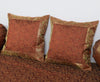 Banarasi Ethnic Diwan Set Brown Silk Woven Zari Brocade Cushion & Bolster Cover