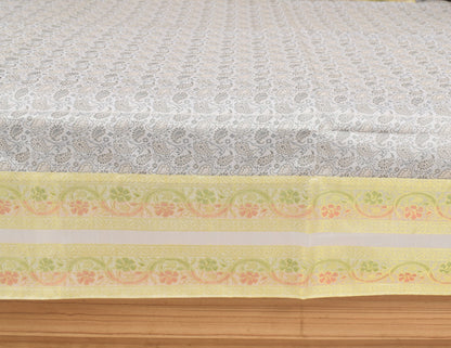 Banarasi Diwan Set– Charm in Silk Woven Zari Brocade Gray Cushion Bolster Cover