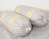 Banarasi Diwan Set– Charm in Silk Woven Zari Brocade Gray Cushion Bolster Cover
