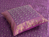 Regal Banarasi Purple Diwan Ensemble Silk & Zari Brocade Cushion & Bolster Cover