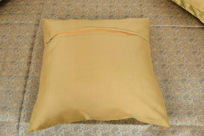 Banarasi Ethnic Diwan Set Cushion & Bolster Cover Silk & Woven Zari Brocade