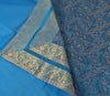 Turquoise Blue Banarasi Diwan Set Silk Zari Brocade Gift Cushion & Bolster Cover