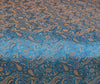 Turquoise Blue Banarasi Diwan Set Silk Zari Brocade Gift Cushion & Bolster Cover