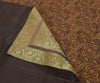 Dark Brown Banarasi Diwan Set Silk Zari Brocade Gift Cushion & Bolster Cover