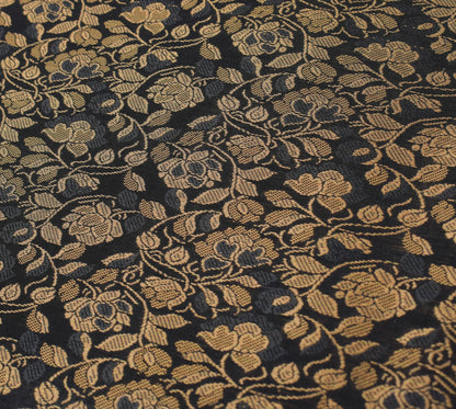 Banarasi Diwan Set Black Silk Zari Brocade Indian Gift Cushion & Bolster Cover