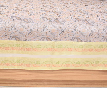 Off White Banarasi Diwan Set Silk Zari Brocade Indian Gift Cushion Bolster Cover