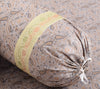 Off White Banarasi Diwan Set Silk Zari Brocade Indian Gift Cushion Bolster Cover