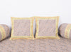Off White Banarasi Diwan Set Silk Zari Brocade Indian Gift Cushion Bolster Cover