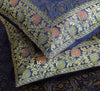 Dark Blue Diwan Set– Banarasi Silk Zari Brocade Indian Cushions & Bolster Cover