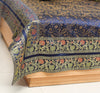 Dark Blue Diwan Set– Banarasi Silk Zari Brocade Indian Cushions & Bolster Cover