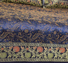 Dark Blue Diwan Set– Banarasi Silk Zari Brocade Indian Cushions & Bolster Cover