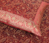 Maroon 5P Diwan Set– Banarasi Silk Zari Brocade Indian Cushions & Bolster Cover