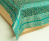 Teal Green Banarasi Diwan Set– Silk Zari Brocade Indian Cushions & Bolster Cover