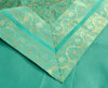 Teal Green Banarasi Diwan Set– Silk Zari Brocade Indian Cushions & Bolster Cover
