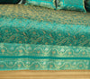 Teal Green Banarasi Diwan Set– Silk Zari Brocade Indian Cushions & Bolster Cover