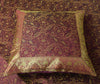 Wine Grace Diwan Set– Banarasi Silk Zari Brocade Indian Cushions & Bolster Cover