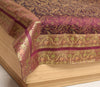 Wine Grace Diwan Set– Banarasi Silk Zari Brocade Indian Cushions & Bolster Cover
