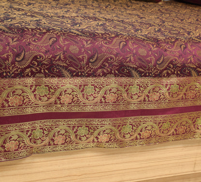 Wine Grace Diwan Set– Banarasi Silk Zari Brocade Indian Cushions & Bolster Cover
