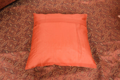 Brown Grace Diwan Set Banarasi Silk Zari Brocade Indian Cushions & Bolster Cover