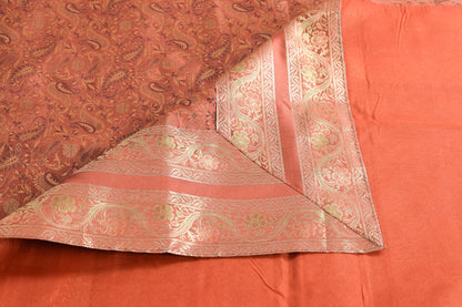 Brown Grace Diwan Set Banarasi Silk Zari Brocade Indian Cushions & Bolster Cover