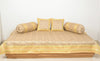 Beige Banarasi Diwan Set Silk Zari Brocade Indian Gift Cushion & Bolster Cover