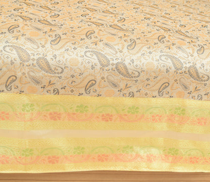 Beige Banarasi Diwan Set Silk Zari Brocade Indian Gift Cushion & Bolster Cover