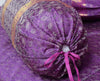 Banarasi Purple Diwan Set Cushion & Bolster Cover Silk & Woven Zari Brocade