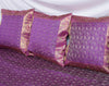 Banarasi Purple Diwan Set Cushion & Bolster Cover Silk & Woven Zari Brocade