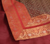 Maroon Banarasi Diwan Set Cushion & Bolster Cover Silk & Woven Zari Brocade